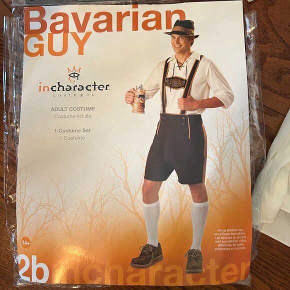 Men's Brown Lederhosen Costume - Picture 3 of 14